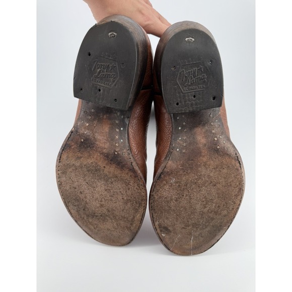 Tony Lama U65314 Men's Cowboy Boots Size 10EEE Brown Leather Western Rodeo VTG - Picture 11 of 12